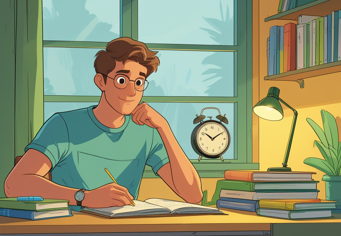 Illustration for Pomodoro study and focus sessions